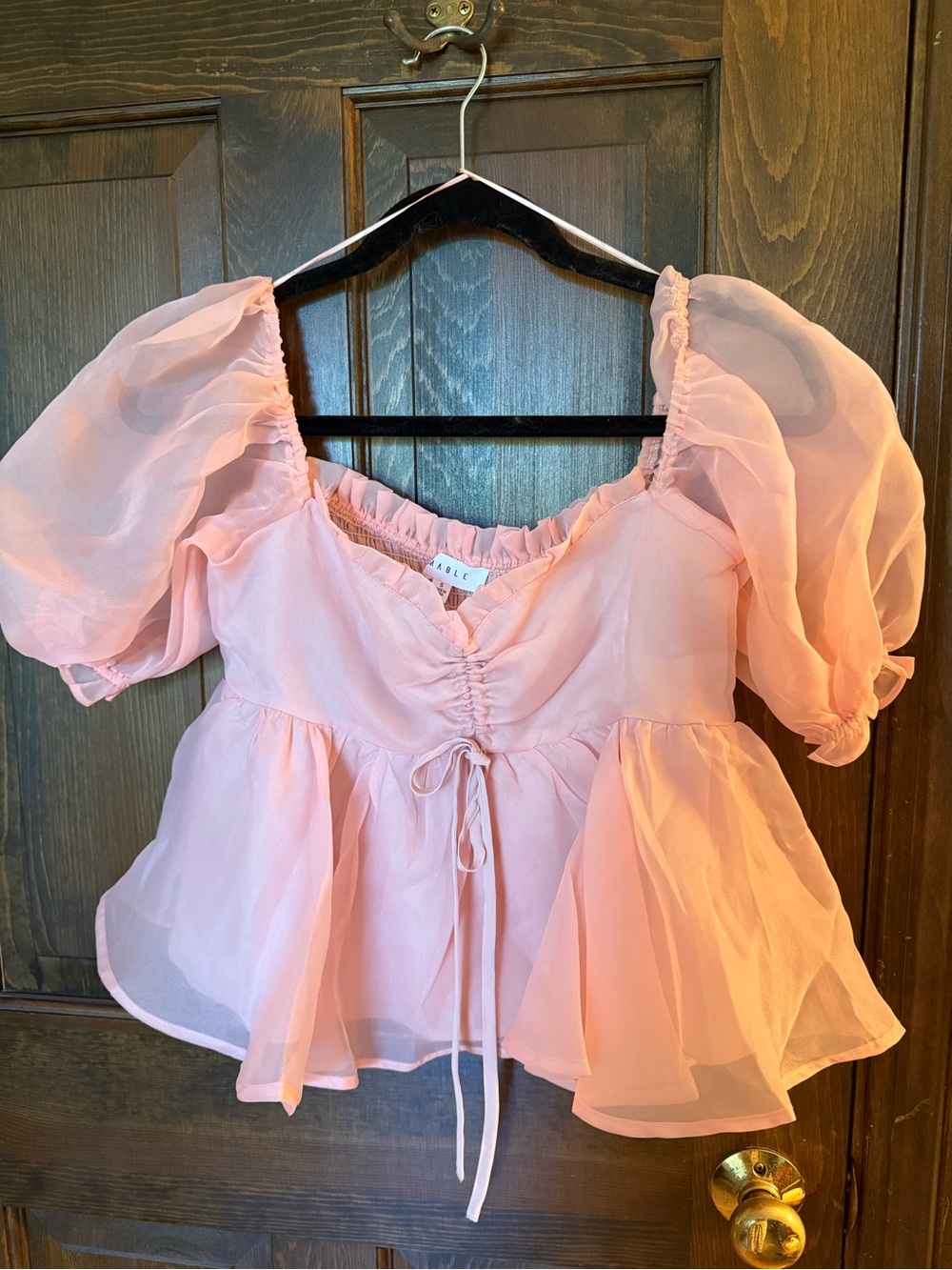 Mabel Petal Pink Puff Sleeve Top